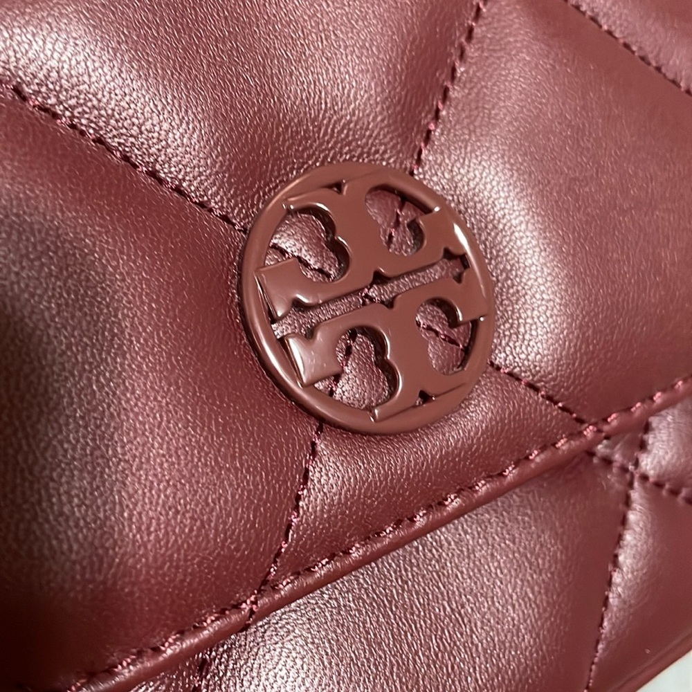 Brand NWT Tory Burch Willa Soft Quilt Bag Claret Burgundy